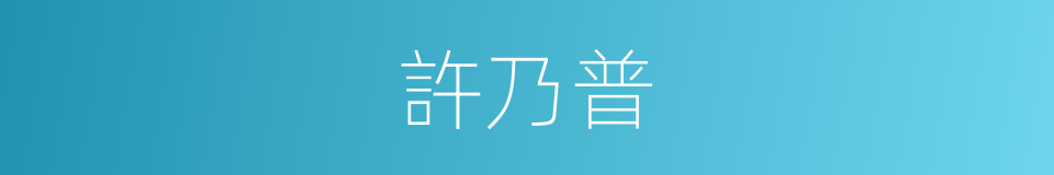 許乃普的同義詞