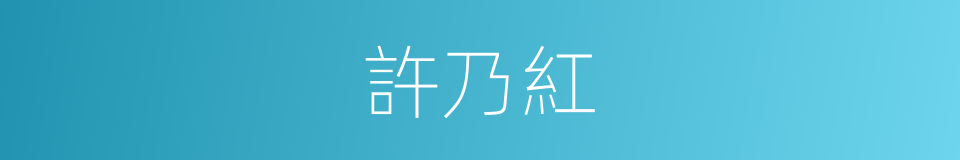 許乃紅的同義詞