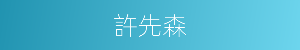許先森的同義詞