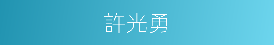 許光勇的同義詞