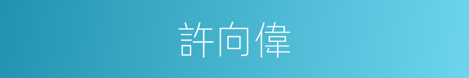 許向偉的同義詞