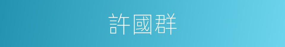 許國群的同義詞