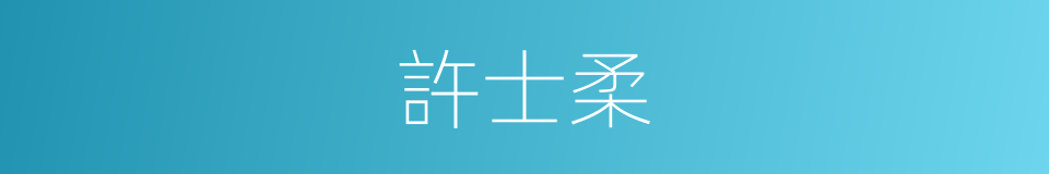 許士柔的同義詞