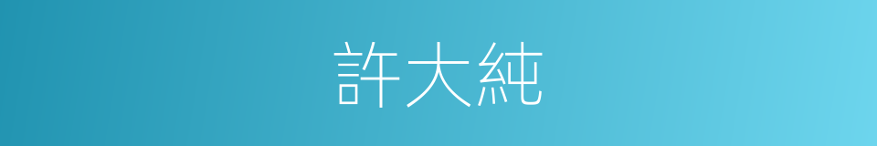 許大純的同義詞