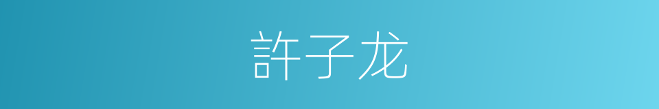 許子龙的同義詞