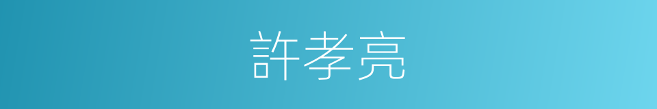 許孝亮的同義詞