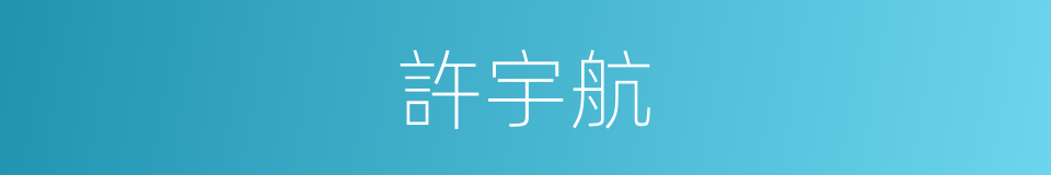 許宇航的同義詞