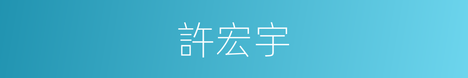 許宏宇的同義詞