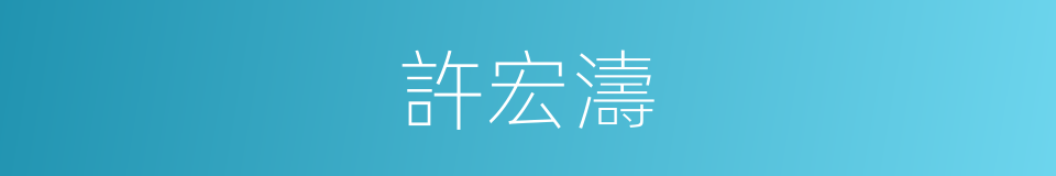 許宏濤的同義詞