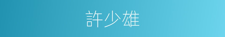 許少雄的同義詞