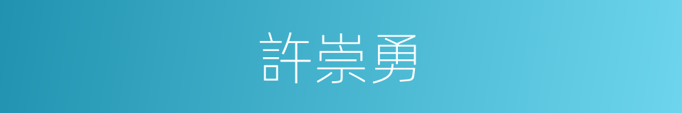 許崇勇的同義詞