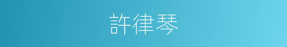 許律琴的同義詞
