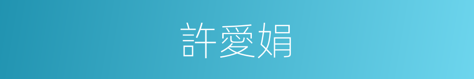 許愛娟的同義詞