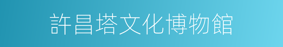 許昌塔文化博物館的同義詞