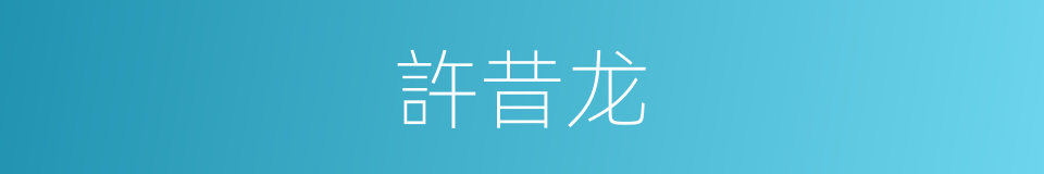 許昔龙的同義詞
