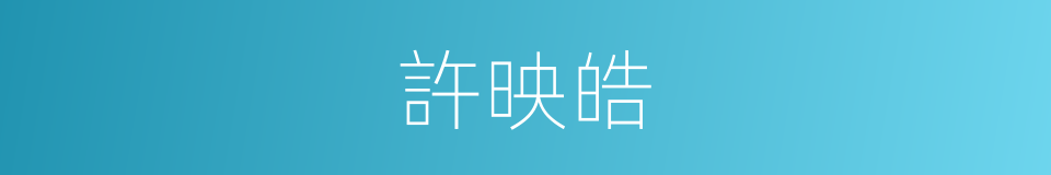 許映皓的同義詞