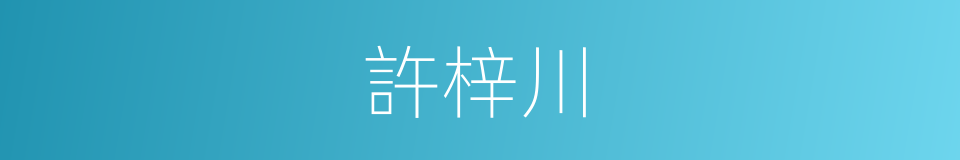 許梓川的同義詞