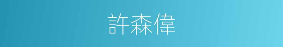 許森偉的同義詞