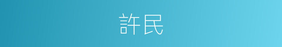 許民的同義詞