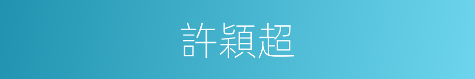 許穎超的同義詞