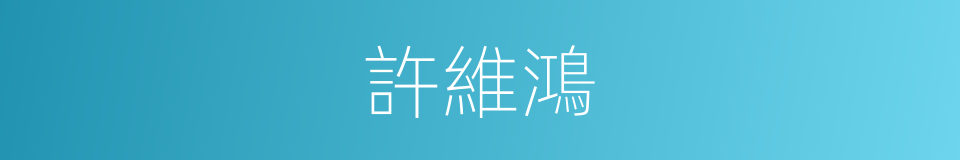 許維鴻的同義詞