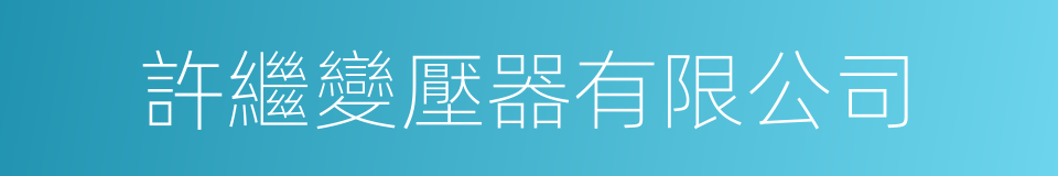 許繼變壓器有限公司的同義詞
