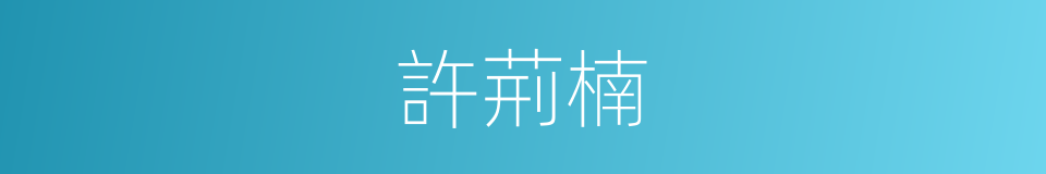 許荊楠的同義詞