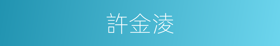 許金淩的同義詞