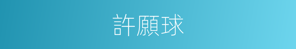 許願球的同義詞
