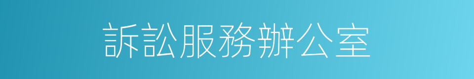 訴訟服務辦公室的同義詞