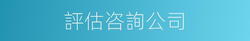 評估咨詢公司的同義詞