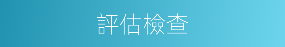 評估檢查的同義詞