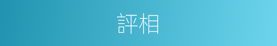 評相的同義詞