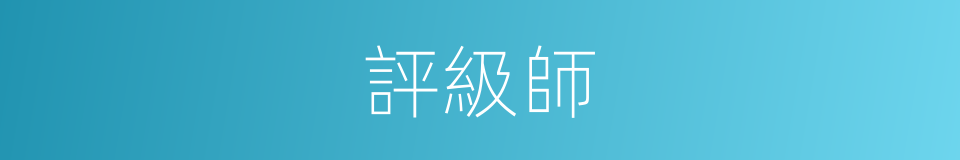 評級師的同義詞