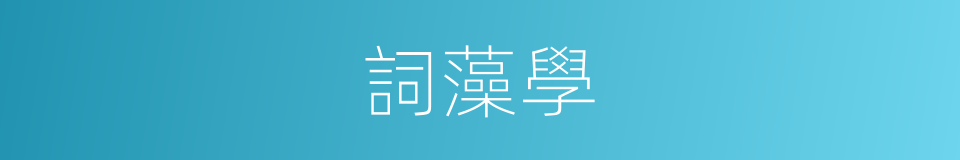 詞藻學的同義詞