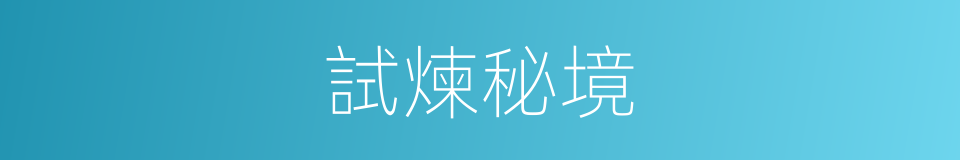 試煉秘境的同義詞