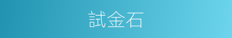 試金石的意思
