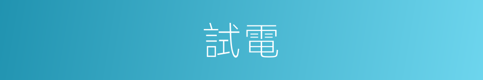 試電的同義詞