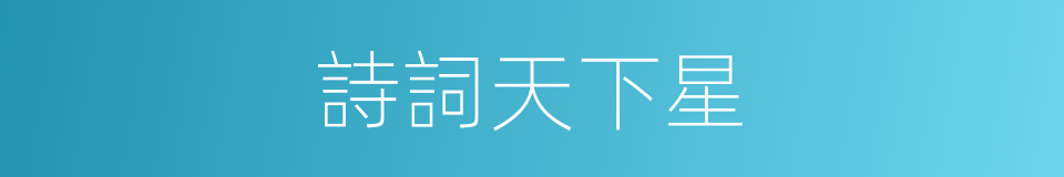 詩詞天下星的同義詞