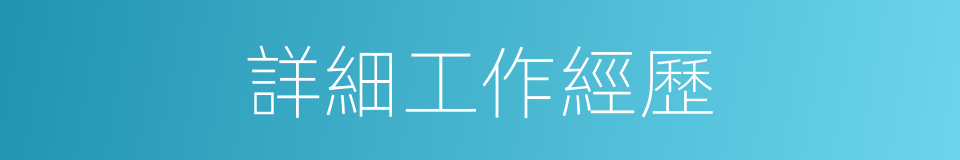 詳細工作經歷的同義詞