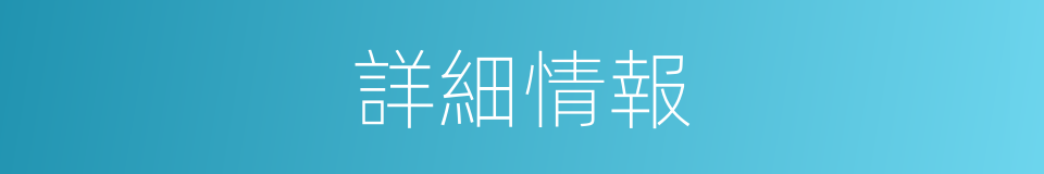 詳細情報的同義詞