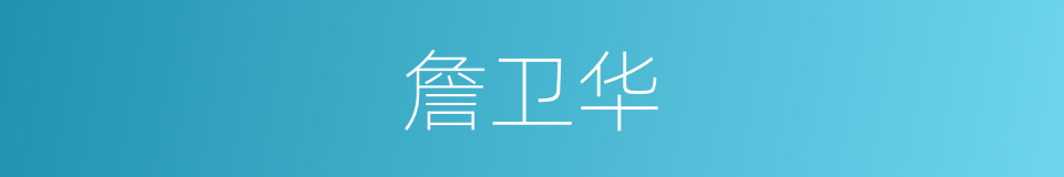 詹卫华的同义词