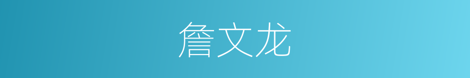 詹文龙的同义词