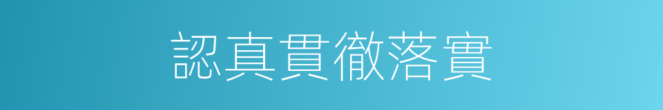 認真貫徹落實的同義詞