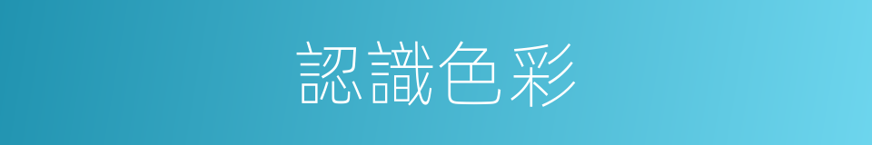 認識色彩的同義詞