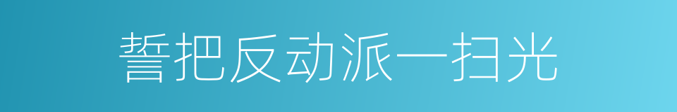 誓把反动派一扫光的同义词