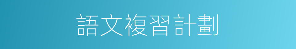 語文複習計劃的同義詞