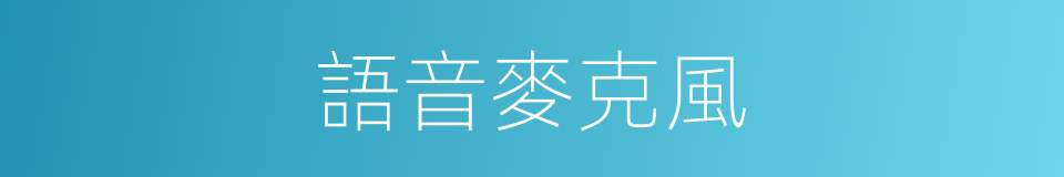 語音麥克風的同義詞