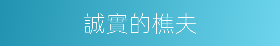 誠實的樵夫的同義詞