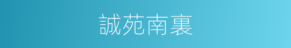 誠苑南裏的同義詞